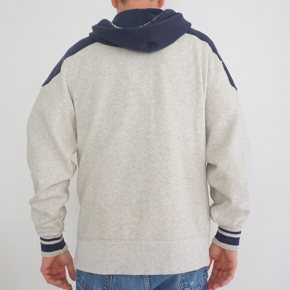 Toronto Maple Leafs Hockey CCM NHL Navy Cream Zip Up Hooded Sweatshirt Large - Picture 3 of 13